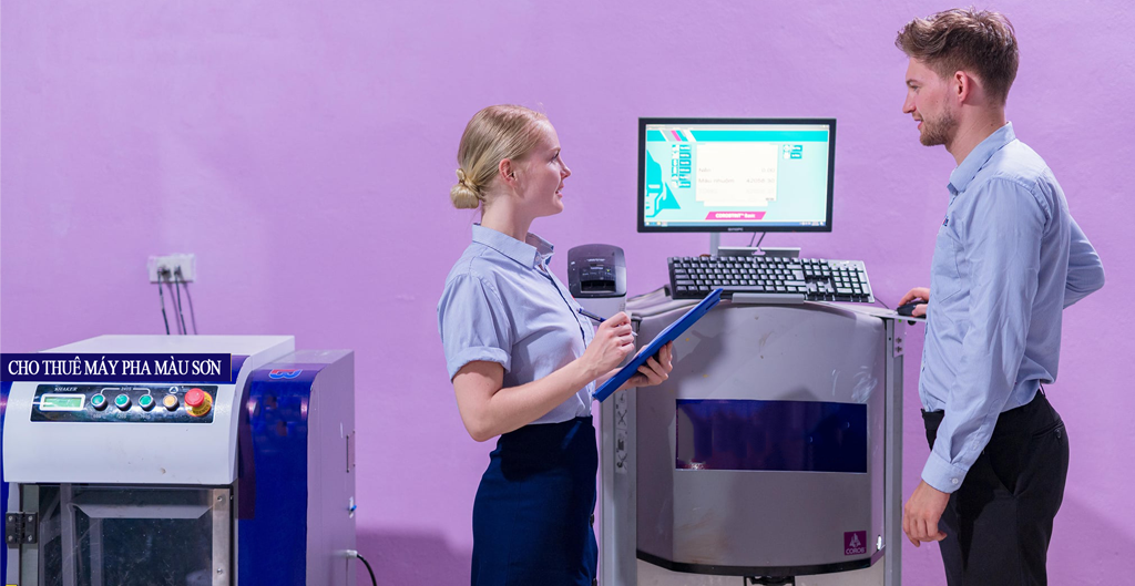 Cho thuê máy pha màu sơn & hỗ trợ quản lý DATA - Asagroup.com.vn